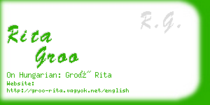 rita groo business card